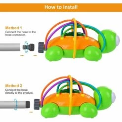 OUSUDELA Jouet Arroseur Pour Enfant, Portable Tortue Jouets Sprinkler Avec 6 Tubes Pivotants Rotatif Jouet D'arrosage D'eau Pour Jardin Plage Pelouse Outdoor D'été Amusement -Arrosage Enterré Soldes 58338308 3