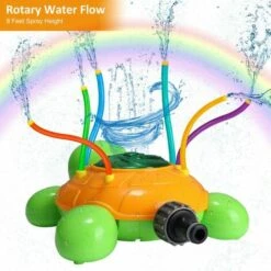 OUSUDELA Jouet Arroseur Pour Enfant, Portable Tortue Jouets Sprinkler Avec 6 Tubes Pivotants Rotatif Jouet D'arrosage D'eau Pour Jardin Plage Pelouse Outdoor D'été Amusement -Arrosage Enterré Soldes 58338308 4