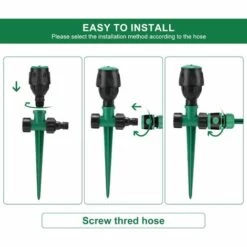 OUSUDELA Arroseur De Jardin, 360 Degrés Arroseur De Pelouse, Arroseur Rotatif, Arrosage Automatique Pour Jardin, Pulvérisateur D'irrigation Pour Plantes, Fleurs, Légumes -Arrosage Enterré Soldes 58338327 4