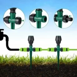 OUSUDELA Arroseur De Jardin, 360 Degrés Arroseur De Pelouse, Arroseur Rotatif, Arrosage Automatique Pour Jardin, Pulvérisateur D'irrigation Pour Plantes, Fleurs, Légumes -Arrosage Enterré Soldes 58338327 5