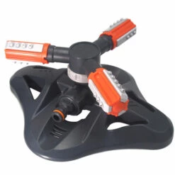 OUSUDELA Arroseurs De Jardin, 3 Embouts Arroseur De Pelouse 360 ° Rotatif Arroseur Automatique D'eau Arroseur Système Pulvérisateur D'eau Arroseur Arroseur Réglable