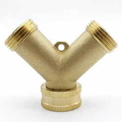 MACARON Distributeur En Y à 2 Voies 3/4" Mâle, Laiton, Avec Robinets D'arrêt LO-Ron -Arrosage Enterré Soldes 58677694 3