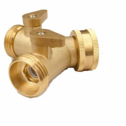 MACARON Distributeur En Y à 2 Voies 3/4" Mâle, Laiton, Avec Robinets D'arrêt LO-Ron -Arrosage Enterré Soldes 58677694 4