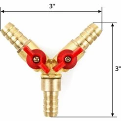 MACARON Connecteur De Tuyau 3 Voies Séparateur, Alliage De Laiton Et De Zinc, 10 Mm Valve à Bille Pour Eau, Huile Et Gaz Pour Arrosage De Jardin(1 Pièce)LO-Ron -Arrosage Enterré Soldes 58677696 3
