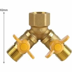 MACARON Adaptateur Connecteur Robinet à 2 Voies Répartiteur Tuyau Pour Dédoubler Robinets En Laiton 1/2in Accessoire Pour Arrosage Jardin LO-Ron -Arrosage Enterré Soldes 58677711 2