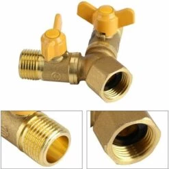 MACARON Adaptateur Connecteur Robinet à 2 Voies Répartiteur Tuyau Pour Dédoubler Robinets En Laiton 1/2in Accessoire Pour Arrosage Jardin LO-Ron -Arrosage Enterré Soldes 58677711 3