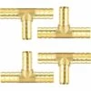 MACARON Connecteur En Laiton À 3 Voies Connecteur D'Extension De Tuyau Connecteur De Tuyau D'Arrosage Connecteur De Tuyau D'air Comprimé Connecteur De Tuyau De Carburant T-Pièce(4 Pièces 10mm)LO-Ron -Arrosage Enterré Soldes 58677713 1