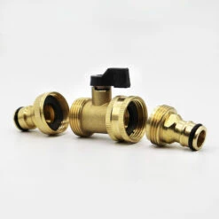 MACARON Soupape D'arrêt En Laiton Pour Tuyau D'arrosage, 3/4 ''Adaptateur De Tuyau D'arrêt Pour Robinet à Tournant Sphérique à Filetage（2 Pack）LO-Ron -Arrosage Enterré Soldes 58677719 3