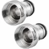 MACARON Connecteurs De Raccord De Tuyau D'eau Nickelés à Connexion Rapide Pour Tuyau D'arrosage M22x1 M24x1 Femelle Et Adaptateur Fileté Mâle （2pcs）LO-Ron -Arrosage Enterré Soldes 58677723 1