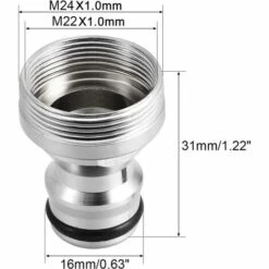 MACARON Connecteurs De Raccord De Tuyau D'eau Nickelés à Connexion Rapide Pour Tuyau D'arrosage M22x1 M24x1 Femelle Et Adaptateur Fileté Mâle （2pcs）LO-Ron -Arrosage Enterré Soldes 58677723 2