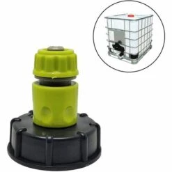 MONLY IBC Réservoir Robinet Adaptateur Jardin Tuyau Connecteur En Plastique-Tuyau D'eau Adaptateur Tuyau De Remplacement -Arrosage Enterré Soldes 59952501 3