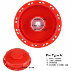 JOORRT Couvercle De Réservoir IBC,IBC Fourre-Tout Couvercle Capuchon,163mm -Arrosage Enterré Soldes 60186368 5