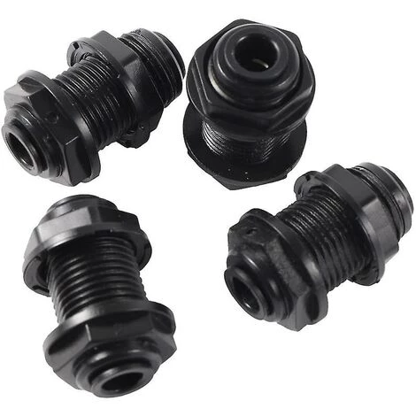PREMIER 2pcs1/4 ''OD Tube Noir Cloison Connecteur Reptile Aquarium Jardin Irrigation 4 PREMIER 2pcs1/4 ''OD Tube Noir Cloison Connecteur Reptile Aquarium Jardin Irrigation – Image 2