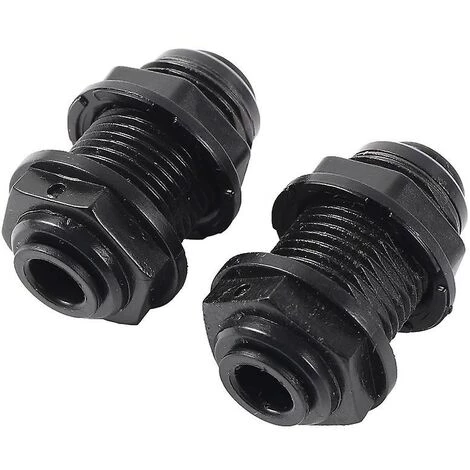 PREMIER 2pcs1/4 ''OD Tube Noir Cloison Connecteur Reptile Aquarium Jardin Irrigation 5 PREMIER 2pcs1/4 ''OD Tube Noir Cloison Connecteur Reptile Aquarium Jardin Irrigation – Image 3