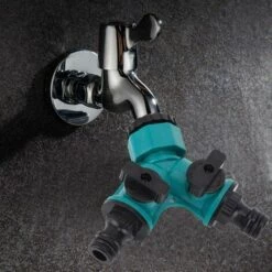 PREMIER Distributeur De Jardin à 2 Voies, Séparateur Robinet D'eau De Vanne De Dérivation En Y, Connecteur Tuyau Rapide, Adaptateur Tuyau D'Arrosage Raccord D'Irrigation Pour Pelouse Extérieu -Arrosage Enterré Soldes 60541198 3