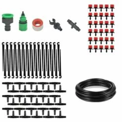 PREMIER 93pcs Kit De Système D'irrigation Goutte à Goutte Automatique Usine Arrosage Tuyau D'arrosage