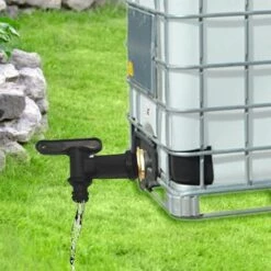 QERSTA Raccord Cuve Eau De Pluie Adaptateur Ibc Avec Robinet Ibc Adaptateur De Cuve Adaptateur Ibc De Réservoir Noir 25,4 Mm -Arrosage Enterré Soldes 61061813 4