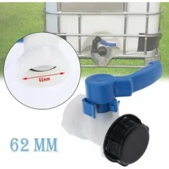 QERSTA Adaptateur Universel IBC Pour Réservoir D'eau IBC, Réservoir IBC, Robinet IBC 62 Mm, Robinet à Clapet DN40 -Arrosage Enterré Soldes 61062729 3