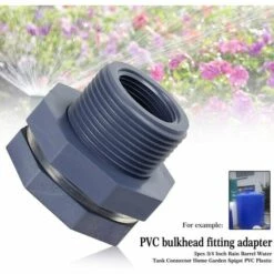 QERSTA Kit De Raccord De Réservoir D'eau, Kit De Robinet De Jardin Avec 2 Raccords De Cloison En PVC De 1,9 Cm 2pcs -Arrosage Enterré Soldes 61062732 3