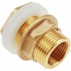 QERSTA 2 Pièces 3/4 Laiton Réservoir D'eau Tuyau D'eau Raccord Adaptateur Robinet Douille De Seau à Pluie Douille De Réservoir En Laiton -Arrosage Enterré Soldes 61062871 3