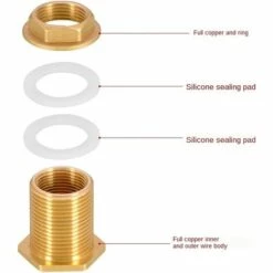 QERSTA 2 Pièces 3/4 Laiton Réservoir D'eau Tuyau D'eau Raccord Adaptateur Robinet Douille De Seau à Pluie Douille De Réservoir En Laiton -Arrosage Enterré Soldes 61062871 4