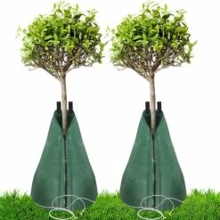 HEGUYEY Sac D'irrigation Pour Arbres, Sacs D'arrosage à Dégagement Lent Pour Arbres, Système D'irrigation à Débit Réglable économiseur D'eau En Durable Avec Fermeture à Glissière - Paquet De 2