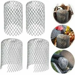 SINCèREETALI 6 Pièces Filtres De Gouttière En Aluminium?Grille Protection Gouttiere Protège-gouttières En Métal Protection Gouttiere Feuilles Pour Maison, Avant-toit, Fossé, égout
