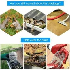 CLEGGFR 6 Pièces Filtres De Gouttière En Aluminium Grille Protection Gouttiere Protège Gouttières En Métal Protection Gouttiere Feuilles Pour Maison, Avant Toit, Fossé, Égout,LO-Ron -Arrosage Enterré Soldes 63527844 4