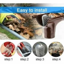CLEGGFR 6 Pièces Filtres De Gouttière En Aluminium Grille Protection Gouttiere Protège Gouttières En Métal Protection Gouttiere Feuilles Pour Maison, Avant Toit, Fossé, Égout,LO-Ron -Arrosage Enterré Soldes 63527844 5