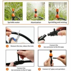 ENLENK Arrosage Goutte-à-goutte Réglable à 360 Degrés Pour Système D'irrigation Goutte De Jardin 1/4 (4-7 Mm) Tuyau Micro Flow Pour Jardin, Serre (20 Pcs) -Arrosage Enterré Soldes 63634056 3