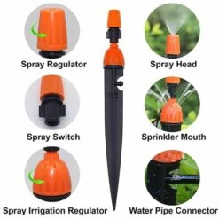 ENLENK Arrosage Goutte-à-goutte Réglable à 360 Degrés Pour Système D'irrigation Goutte De Jardin 1/4 (4-7 Mm) Tuyau Micro Flow Pour Jardin, Serre (20 Pcs) -Arrosage Enterré Soldes 63634056 4