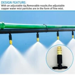 ENLENK Lot De 12 Buses De Pulvérisation Réglables En Laiton - Système D'irrigation Goutte à Goutte - Pulvérisateur Pour Tuyau D'arrosage 4/7 - Pour Arrosage De Jardin, Balcon -Arrosage Enterré Soldes 63636986 4