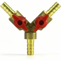 MèREÉTERNEL Connecteur De Tuyau 3 Voies Séparateur, Alliage De Laiton Et De Zinc, 8 Mm Valve à Bille Pour Eau, Huile Et Gaz Pour Arrosage De Jardin(1 Pièce) Ternel