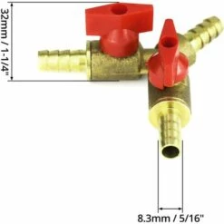 MèREÉTERNEL Connecteur De Tuyau 3 Voies Séparateur, Alliage De Laiton Et De Zinc, 8 Mm Valve à Bille Pour Eau, Huile Et Gaz Pour Arrosage De Jardin(1 Pièce) Ternel 11 MèREÉTERNEL Connecteur De Tuyau 3 Voies Séparateur, Alliage De Laiton Et De Zinc, 8 Mm Valve à Bille Pour Eau, Huile Et Gaz Pour Arrosage De Jardin(1 Pièce) Ternel -Arrosage Enterré Soldes 64437473 5