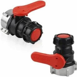 QERSTA 2 Pièces Adaptateur Réservoir IBC, Vanne Cuve Vanne, Robinet Cuve IBC DN50 (75 Mm)