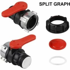 QERSTA 2 Pièces Adaptateur Réservoir IBC, Vanne Cuve Vanne, Robinet Cuve IBC DN50 (75 Mm) -Arrosage Enterré Soldes 64577362 3