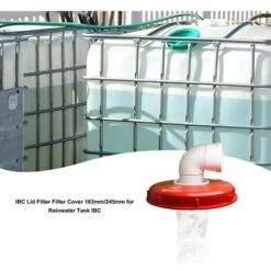 Ensoleillé Filtre À Couvercle IBC Accessoires De Réservoir IBC Couvercle De Filtre En Nylon 163mm / 245mm Avec Couvercle Supérieur De Baril D'argile De Filtre Net Pour Réservoir D'eau De Pluie IBC -Arrosage Enterré Soldes 64882619 4