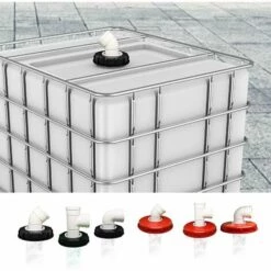 Ensoleillé Filtre À Couvercle IBC Accessoires De Réservoir IBC Couvercle De Filtre En Nylon 163mm / 245mm Avec Couvercle Supérieur De Baril D'argile De Filtre Net Pour Réservoir D'eau De Pluie IBC -Arrosage Enterré Soldes 64882619 5