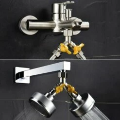 BDD Vanne De Dérivation D'eau, Inverseur De Douche En Laiton à Trois Voies - Filetage G1/2, Vanne D'arrêt -Arrosage Enterré Soldes 65377268 3