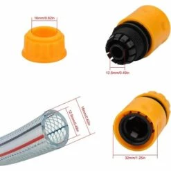CESIèCLEFOU Lot De 10 Connecteurs De Tuyau D'arrosage En Plastique Pour Tuyau D'arrosage Et Robinet 1,27 Cm Lefou -Arrosage Enterré Soldes 65597849 2