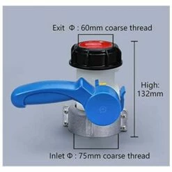 PREMIER Vanne Papillon De Rechange Pour Cuve IBC Jusqu’à 1000 L Ou Réservoir De Chasse D'eau, Avec Adaptateur Pour Bride DN50 (75 Mm, Aluminium) -Arrosage Enterré Soldes 65630902 5