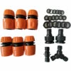 OYLDA Kit De 10 Raccords De Tuyau D'arrosage En Plastique, Orange 2 OYLDA Kit De 10 Raccords De Tuyau D'arrosage En Plastique, Orange -Arrosage Enterré Soldes 68140102 1