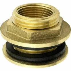 QERSTA Traversée De Paroi En Laiton De 3/4 Pouce De Haute Qualité Inoxydable Traversée Cloison Pour Robinets D'eau, Baril De Pluie, Conteneur, Cuve IBC LO-Ron -Arrosage Enterré Soldes 68272362 3